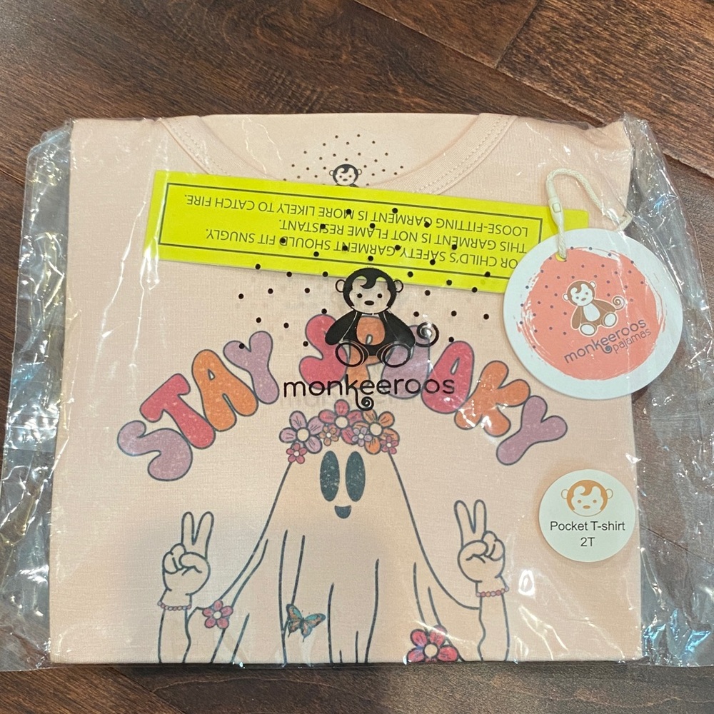 Monkeeroos Bamboo Halloween 'Stay Spooky' T-shirt 2T NWT